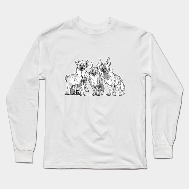 Hyenas - Two-toned Long Sleeve T-Shirt by HenriekeG